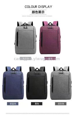 New fashion men's business backpack large capacity waterproof popular logo backpack students
