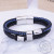 Bracelet men Korean version hipster black leather rope titanium steel joker gift students with personalized jewelry Bracelet