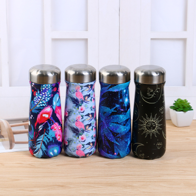 The Abstract geometric design decorative adult unisex portable thermal insulation water cup long thermal insulation time easy to clean