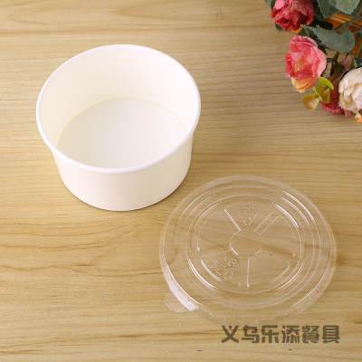 Disposable Paper Bowl round Hot and Sour Powder to-Go Box Thickened Porringer Commercial Fast Food Takeaway Box Customization