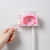 Kitty double non - perforated non - trace stick creative bathroom toothbrush holder