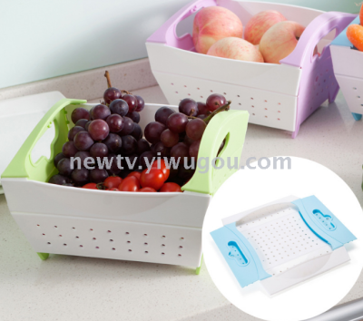 Foldable home fruit and vegetable basket