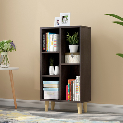 Bookcase Bookshelf Square Plaid Cabinet Floor Storage Living Room Simple Partition Screens Economical Floor-Standing Rack A25