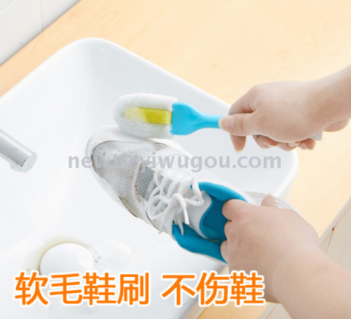handle soft fur shoe brush home cleaning supplies plastic cleansing brush