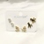 S925 silver needle six one-card bird earring world copper plated gold set 4A zircon personality simple earring female