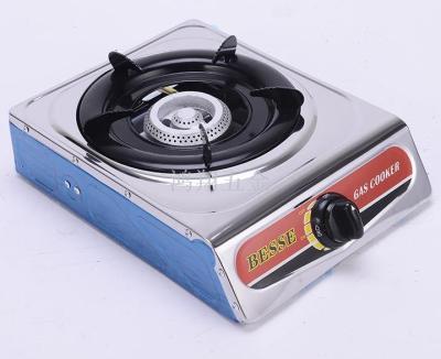 (Exclusive for Export without Domestic Sales) Stainless Steel round Mouth Single Burner Stove Honeycomb Energy-Saving Gas Stove Stove Desktop Gas Stove