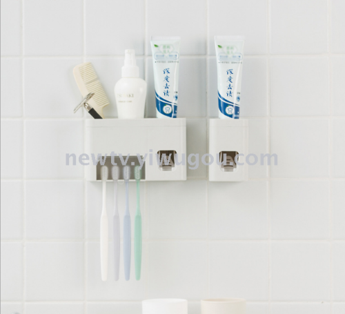 wall-mounted toothbrush holder storage rack lazy toothpaste squeezer