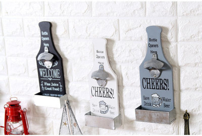 Personalized beer creative bottle opener with storage bar decoration pendant restaurant wall decoration cafe wall decoration