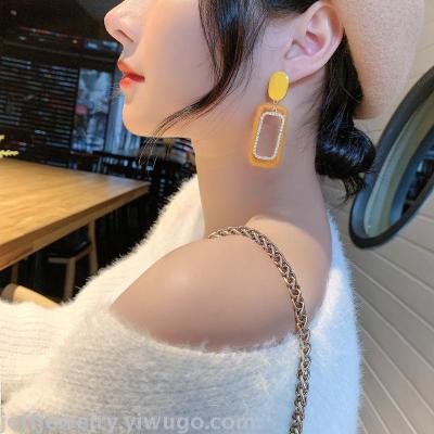 925 silver needle autumn/winter water drill plush fashion earring 2019 new style versatile web celebrity temperament stud earrings getting out
