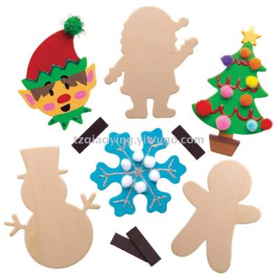 Christmas wooden magnet set (10 pieces) - holiday arts and crafts