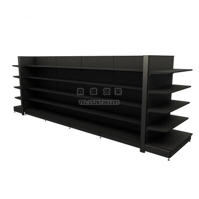 High-end matte black supermarket shelf supermarket adjustable shelving