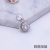 Sterling silver zircon round necklace female Korean fashion pigeon egg single diamond pendant
