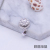Sterling silver zircon round necklace female Korean fashion pigeon egg single diamond pendant