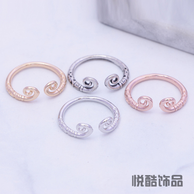 Original silver design for male and female lovers to open the door to restore the magic spell and the golden hoop bracelet