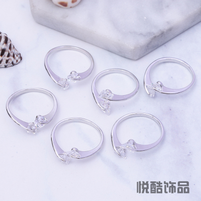 Ring zircon simulation Ring Ring Ring Ring temperament ladies open the index finger Ring ornaments