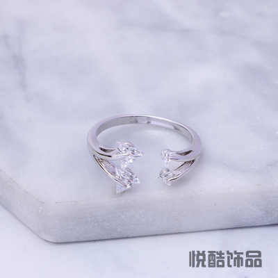 Ring female index finger 925 sterling silver Japan and Korea open Ring fashion student