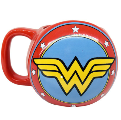 Cartoon Avengers Wonder Woman Shield Ceramic Cup Captain America Mark Cup Coffee Cup Water Cup