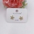 S925 silver needle starfish earring copper plated genuine gold set 4A zircon simple fashion high quality accessories