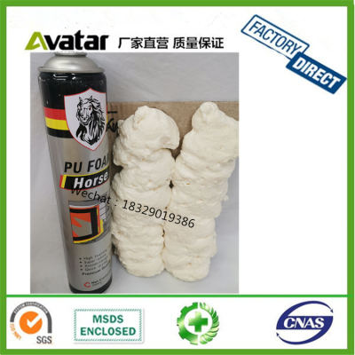 HORSE PU FOAM Winter Use Polyurethane Foam Spray Foam for Door and Window 750ml with factory wholesale price