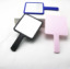 Factory wholesale hand plastic cosmetic mirror hand portable handle mirror mini mirror square small mirror customized