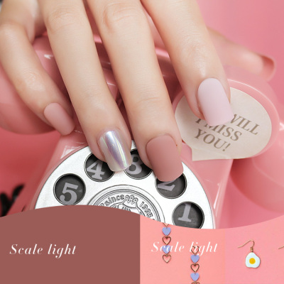 Matte Rubber Powder Nail Polish Matte Phosphorescent Nail Super Warm Oil Wearing Nail