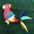 Hot foreign trade cartoon rooster parrot tail turn windmill non-woven outdoor decoration