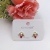 Spring S925 silver needle ear nail  copper plated genuine gold set 4A zircon simple fashion high quality accessories