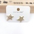 S925 silver needle small earring copper plated genuine gold set 4A zircon simple fashion high quality jewelry