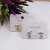 S925 silver needle lovely earring copper plated genuine gold set 4A zircon simple fashion high quality accessories