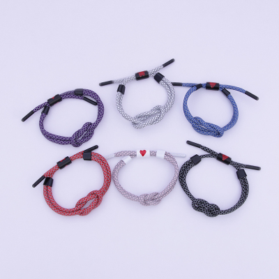 Love Reflective Bracelet Men's and Women's European and American-Style Simple Woven Ocean Style Hand Rope Love Transfer Beads Couple Jewelry Bracelet