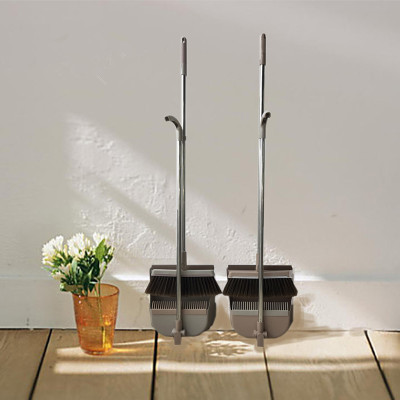 Multifunctional home can stand - up cleaning broom dustpan set