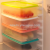 Can be stacked with rectangular refrigerator moisture crisper