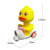 Cartoon Motorcycle Little Yellow Duck Best-Seller on Douyin Press Warrior Cute Duck Children's Gift Toy Wholesale