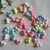 Children DIY Beaded Materials Spring Color Cherry Beads 15*18mm Acrylic Hanging Fruit Straight holes Loose Beads