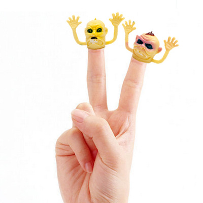 PVC Halloween products ghost head finger set yuan long toys funny toys for children 024