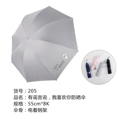 Umbrella Umbrella Fengda Blue Umbrella high-grade pure hand sewing I like your triple fold Umbrella