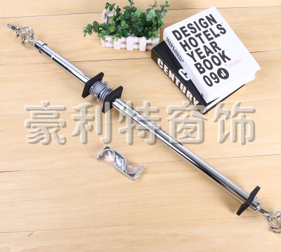 Norse Wind brief Introduction Silver Roman Rod Curtain Rod Single rod Wall top mounted Perforated alloy Curtain track