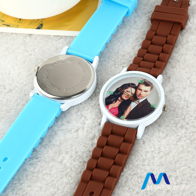 Geneva silicone watch thermal transfer blank watch foreign trade hot style express leisure watch