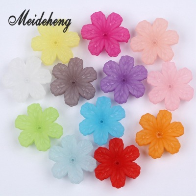 Color Frosted six-petal flower beaded material/tree Accessories, handmade materials for DIY