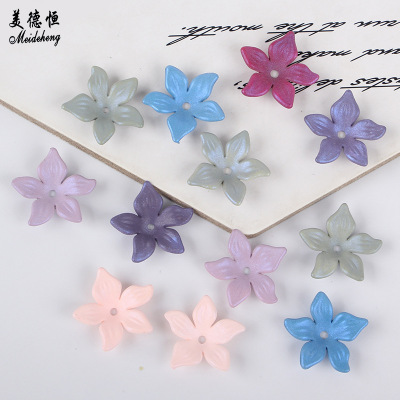 Acrylic Frosted Petals Spray holes five ancient hair hairpin Accessories Materials manufacturers Direct sale
