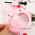 Cartoon rabbit hand press fan cute hand press fan student portable small fan summer promotional gift