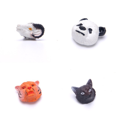 Plastic simulation toy animal head model panda lion tiger cheetah and other animal head decorative accessories