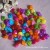 Manufacturers direct three acrylic beads solid color the back hole, flowers, children checking beaded materials jewelry