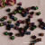 DIY children bracelet Beaded material flight face Square letter Bead 7mm Black Bottom color expression Acrylic Bead