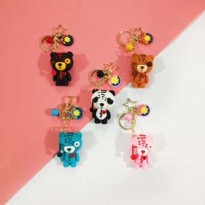 Lovely bear doll key chain pendant quality male bag doll hanging ornaments pendant accessories auto accessories