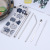 Exclusive for Cross-Border 304 Stainless Steel Milk Tea Drink Straw Set Creative Color Metal Straw Environmental Protection Portable