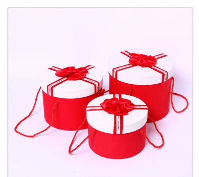 Bowknot ribbon decorative circular gift box ornaments box color specifications are diverse