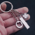 Good Luck Clover of Four Leaves Pendant Key Chain Creative Car Men and Women Key Ring Key Ring Ring Custom Lettering Logo