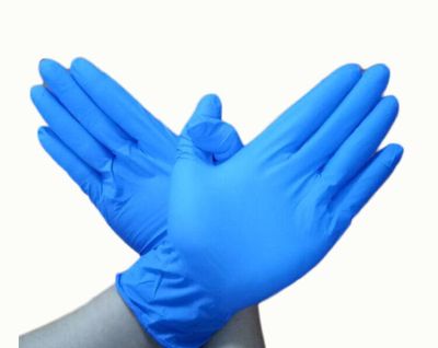 Powder-Free Acid and Alkali-Proof Disposable Nitrile Gloves Non-Slip Hemp Finger Nitrile Glove