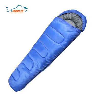 Shenzhou Niuge Factory Direct Sales Customized Wholesale Outdoor Camping Mummy Blue Sleeping Bag SZ-S045